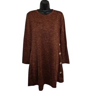 ☆Ofeefan Chic Long Sleeve Knit Dress in Rich Spice Orange☆